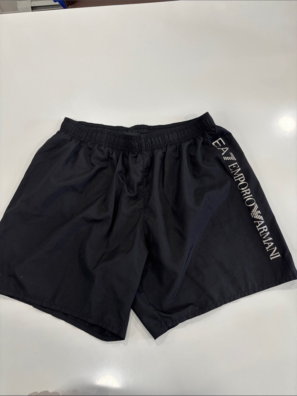 Emporio Armani Black EA7 Logo Swim Shorts